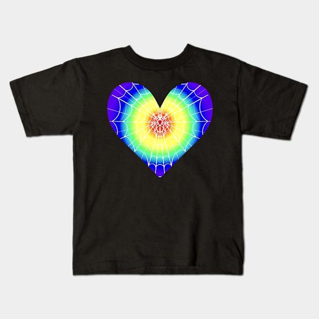 Spider Web Heart V24 Kids T-Shirt by IgorAndMore